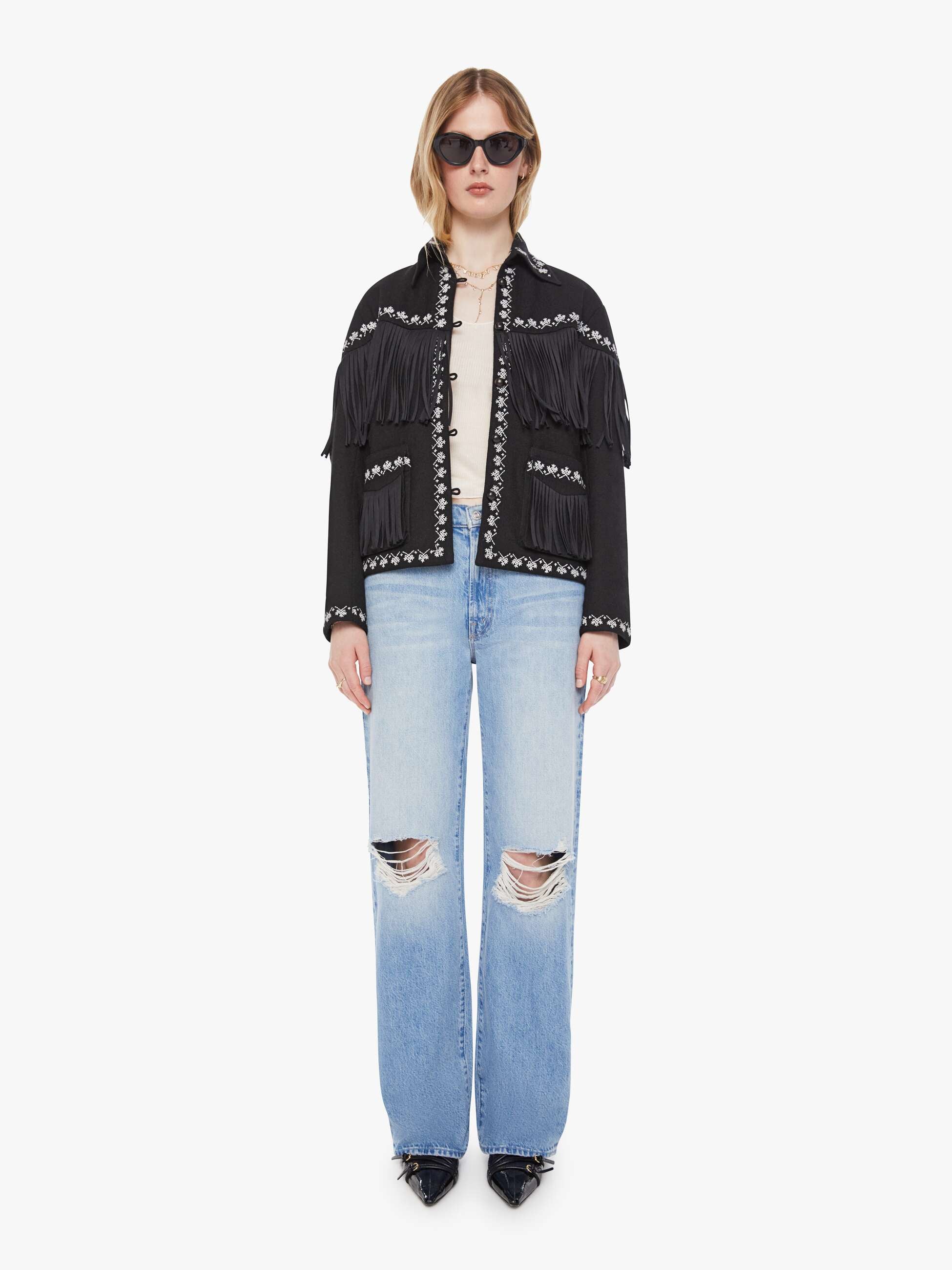 Alix of Bohemia Jude Fringe Jacket - Raven - Image 5