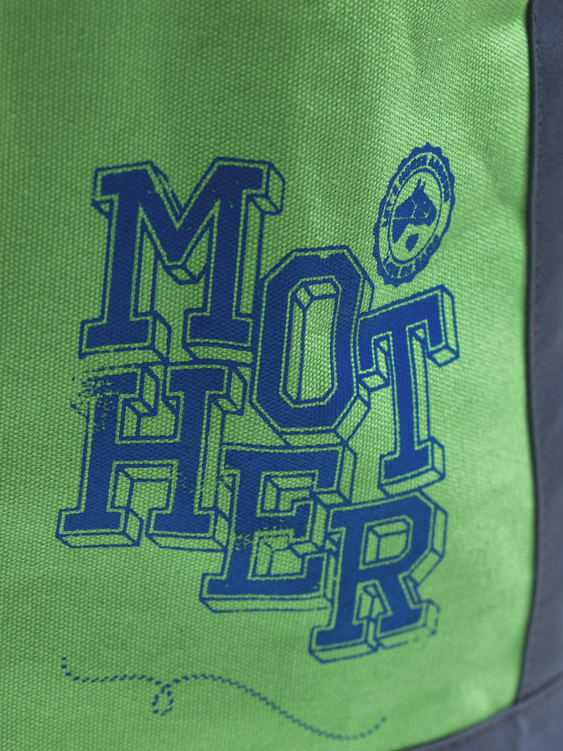 The Canvas Tote Bag - Kelly Green And Cobalt - Image 3