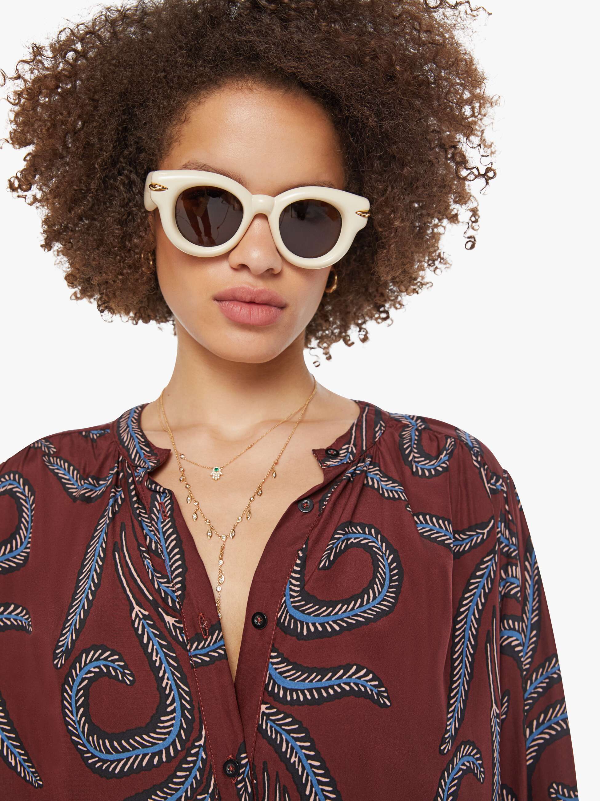 Natalie Martin Tolan Shirt - Feather Bordeaux - Image 6