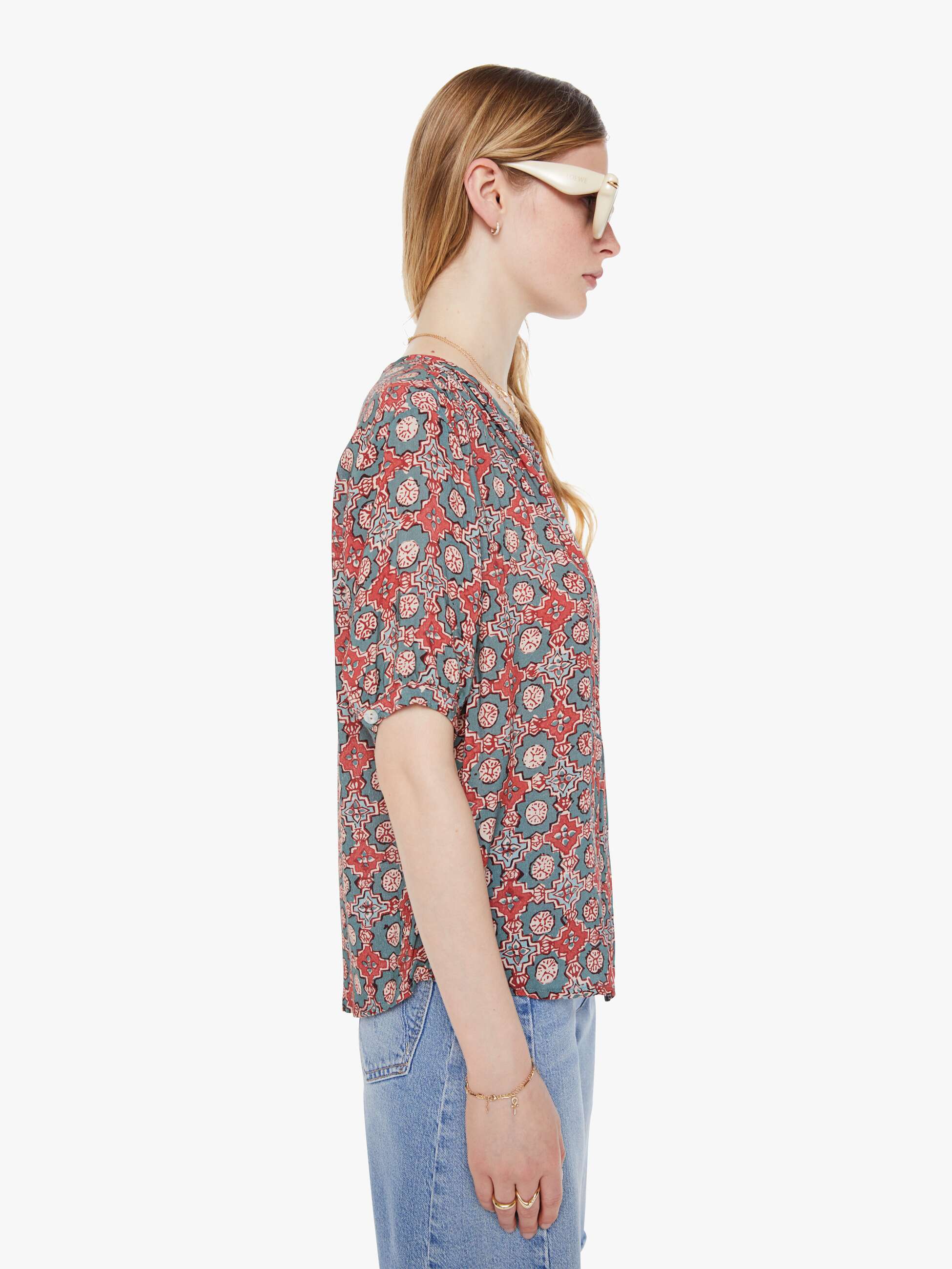 Natalie Martin Violet Top - Spanish Tile Jade - Image 3